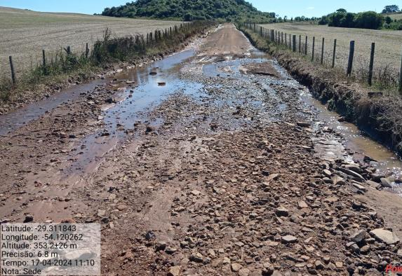 Chuvas intensas provocam estragos nas estradas